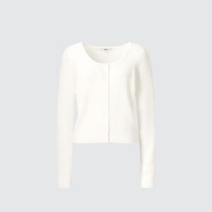 Uniqlo Womens Lace Round Neck Long Sleeve Short Cardigan Size M